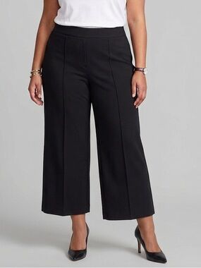 JONES NEW YORK Wide Leg Cropped Pant XL Black